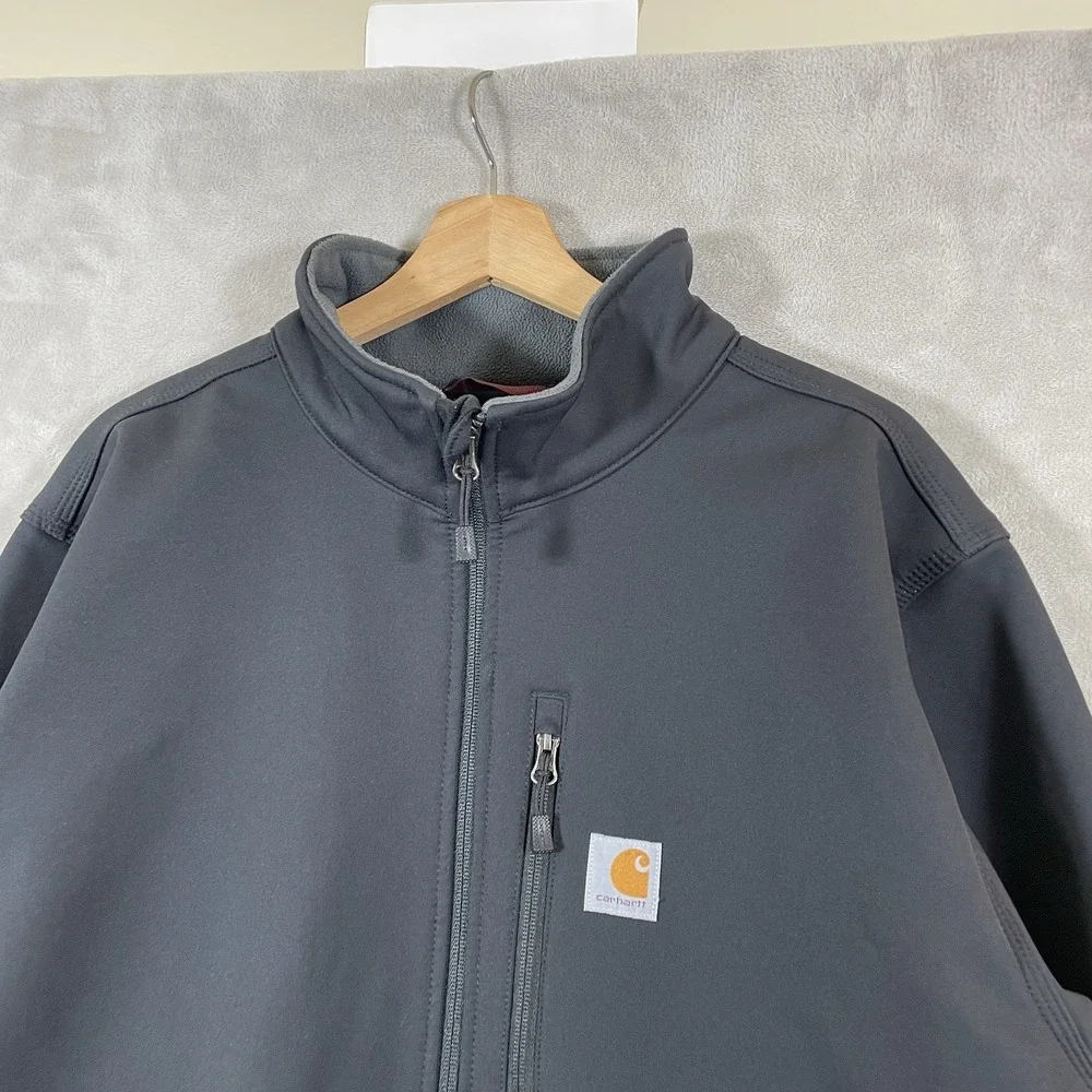 Carhartt Jacket Men 2XL Black Crowley Rain Defender Soft Shell Full Zip